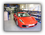 Paint protection film fitted to a Ferrari F430