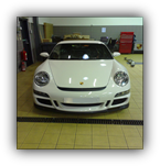 Paint protection film fitted to a Porsche GT3